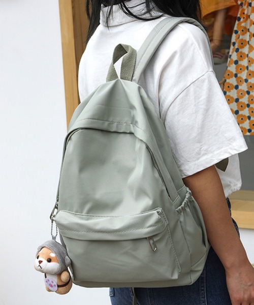 Mignonjour(ミニョンジュール)の「FReePLACe/推し カラーリュックサック X12828(バックパック/リュック・レディース・ホワイト/グリーン/ライトグリーン/ピンク/ブラック/ライトブルー/パープル/イエロー/オレンジ/ブルー・FREE)」の15枚目の写真