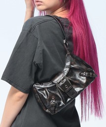 WOODENDOLL(ウッディンドール) 【レディース】 ショルダーバッグ 合成皮革 バックルデザイン ハンドバッグ K-Fashion