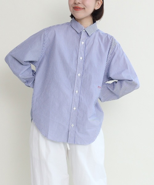 CHILD WOMAN(チャイルドウーマン)の「オックス ナチュラルトリプルワッシャーレギュラーシャツ(シャツ/ブラウス・レディース・レッド/ネイビー/ホワイト/ピンク・FREE)」の3枚目の写真