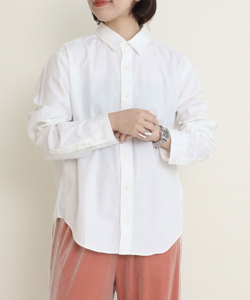 CHILD WOMAN(チャイルドウーマン)の「オックス ナチュラルトリプルワッシャーレギュラーシャツ(シャツ/ブラウス・レディース・レッド/ネイビー/ホワイト/ピンク・FREE)」の2枚目の写真