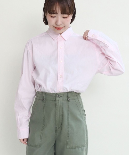 CHILD WOMAN(チャイルドウーマン)の「オックス ナチュラルトリプルワッシャーレギュラーシャツ(シャツ/ブラウス・レディース・レッド/ネイビー/ホワイト/ピンク・FREE)」の1枚目の写真