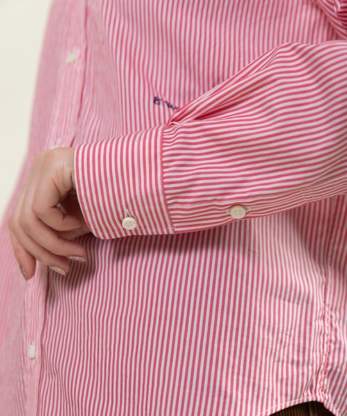 CHILD WOMAN(チャイルドウーマン)の「オックス ナチュラルトリプルワッシャーレギュラーシャツ(シャツ/ブラウス・レディース・レッド/ネイビー/ホワイト/ピンク・FREE)」の18枚目の写真