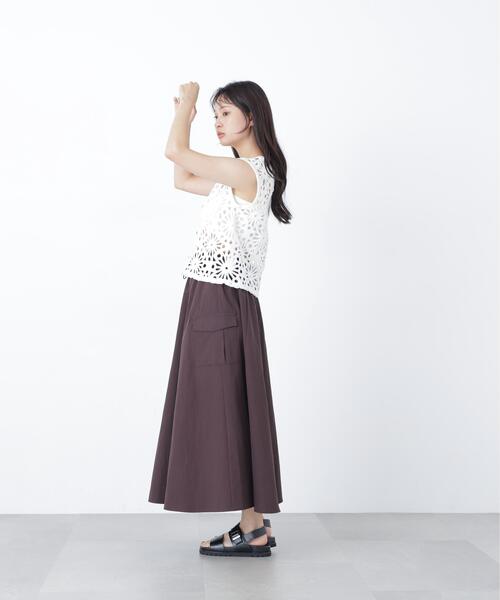 N.(N. Natural Beauty Basic)(エヌエヌナチュラルビューティーベーシック)の「クロシェ風ベスト(ベスト・レディース・オフホワイト・フリ-)」の5枚目の写真
