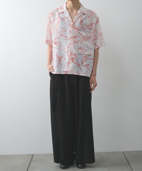 UJOH(ウジョー)の「【UJOH HOMME】Wide Set Open Collar BOX Shirt(シャツ/ブラウス・メンズ・レッド/グリーン・4/5)」の11枚目の写真