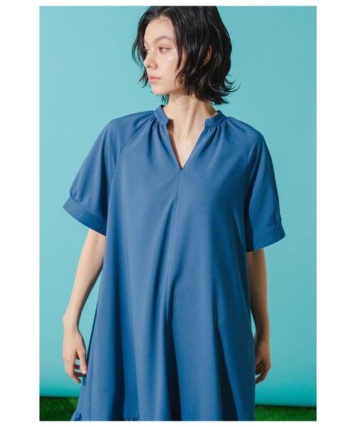Park Slope NEWYORKER(パークスロープニューヨーカー)の「【一枚で決まる・オンオフ】スキッパーティアードワンピース(ワンピース・レディース・ブルー/ブラック・FREE)」の15枚目の写真