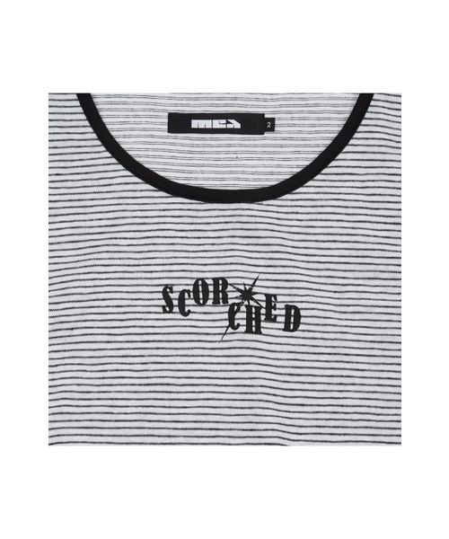 MEA（メア）の「SCORCHED STRIPE SLEEVELESS [WHITE]（Tシャツ/カットソー・メンズ・その他・2/3）」の3枚目の写真