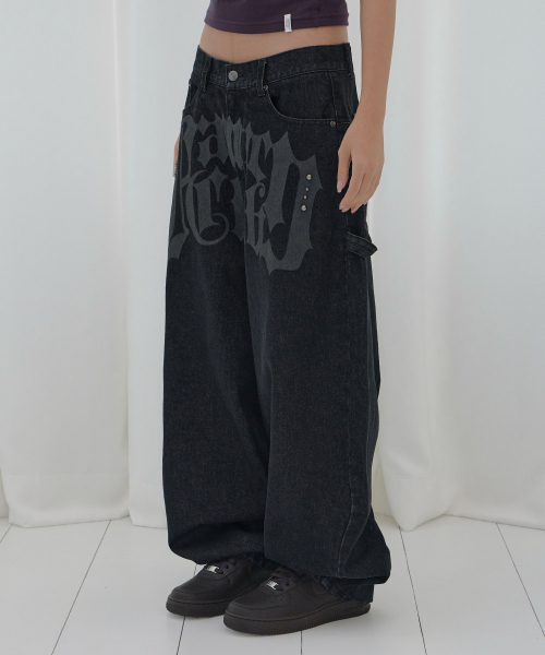 FANCY CLUB(ファンシークラブ)の「トゥースジャム ワイドデニムパンツ (ブラック) F26QD150(デニムパンツ・レディース・その他・1/2)」の5枚目の写真