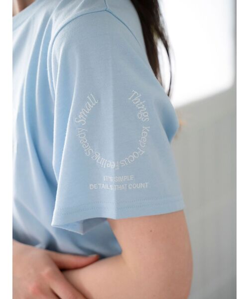 Ungrid(アングリッド)の「UV機能ワンショルロゴコンパクトTee(Tシャツ/カットソー・レディース・オフホワイト/ブルー/チャコールグレー・FREE)」の15枚目の写真
