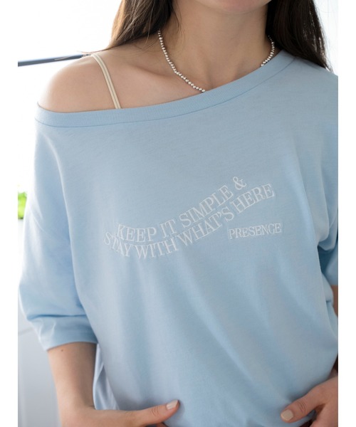 Ungrid(アングリッド)の「UV機能ワンショルロゴコンパクトTee(Tシャツ/カットソー・レディース・オフホワイト/ブルー/チャコールグレー・FREE)」の17枚目の写真