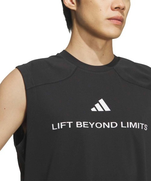 adidas（アディダス）の「【別注】adidas アディダス テック エッセンシャルズ クールセンサー ワーディング グラフィック タンクトップ 限定コラボ（Tシャツ/カットソー・メンズ・ブルー/ブラック・L/S/M/LL/3L）」の9枚目の写真