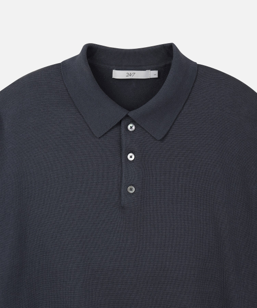 247SERIES(247シリーズ)の「スーピマコットンカラー ハーフニット BLUE(ニット/セーター・メンズ・ブルー・SMALL/X-SMALL/MEDIUM/LARGE/X-LARGE)」の3枚目の写真