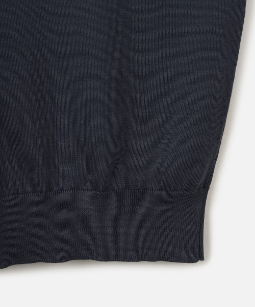 247SERIES(247シリーズ)の「スーピマコットンカラー ハーフニット BLUE(ニット/セーター・メンズ・ブルー・SMALL/X-SMALL/MEDIUM/LARGE/X-LARGE)」の5枚目の写真