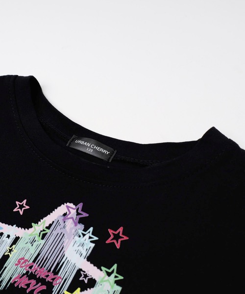 URBAN CHERRY（アーバンチェリー）の「ポップスターロゴプリントクロップドトップス（Tシャツ/カットソー・キッズ・ホワイト/ブラック・160cm/150cm/140cm/130cm/120cm/110cm）」の21枚目の写真