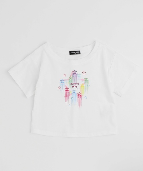 URBAN CHERRY（アーバンチェリー）の「ポップスターロゴプリントクロップドトップス（Tシャツ/カットソー・キッズ・ホワイト/ブラック・160cm/150cm/140cm/130cm/120cm/110cm）」の10枚目の写真