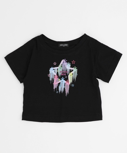 URBAN CHERRY（アーバンチェリー）の「ポップスターロゴプリントクロップドトップス（Tシャツ/カットソー・キッズ・ホワイト/ブラック・160cm/150cm/140cm/130cm/120cm/110cm）」の11枚目の写真