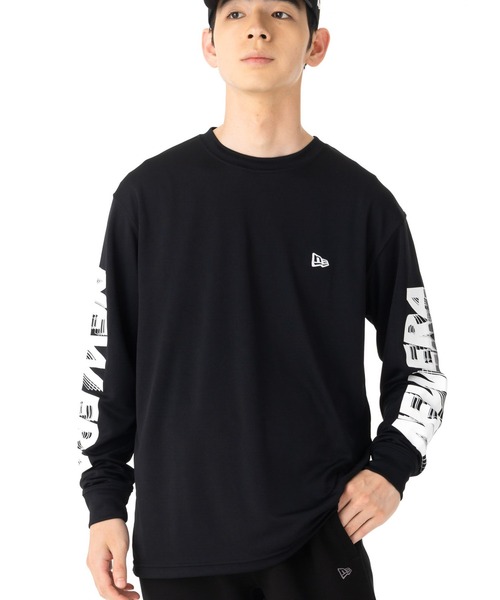 NEW ERA(ニューエラ)の「ニューエラ パフォーマンスアパレル 長袖TシャツロンT 袖ロゴ(Tシャツ/カットソー・メンズ・ブラック・XL/L/M/S/XXL)」の1枚目の写真