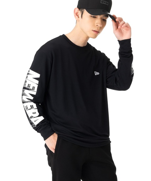 NEW ERA(ニューエラ)の「ニューエラ パフォーマンスアパレル 長袖TシャツロンT 袖ロゴ(Tシャツ/カットソー・メンズ・ブラック・XL/L/M/S/XXL)」の18枚目の写真