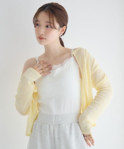 RETRO GIRL（レトロガール）の「【48H限定価格】レースドッキングカップ付キャミ（キャミソール・レディース・ブラック/オフホワイト・FREE）」の2枚目の写真