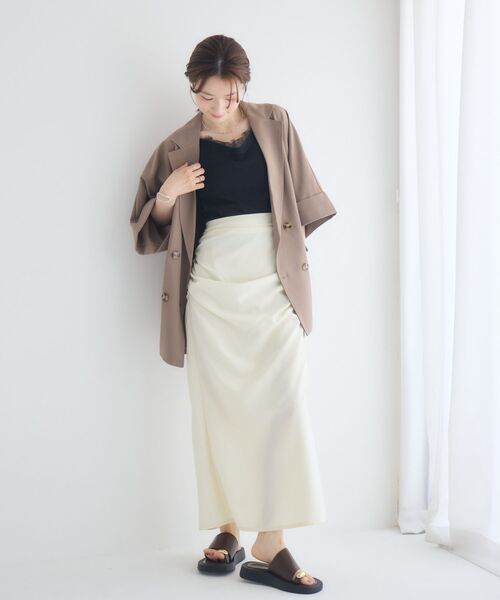 RETRO GIRL（レトロガール）の「【48H限定価格】レースドッキングカップ付キャミ（キャミソール・レディース・ブラック/オフホワイト・FREE）」の8枚目の写真
