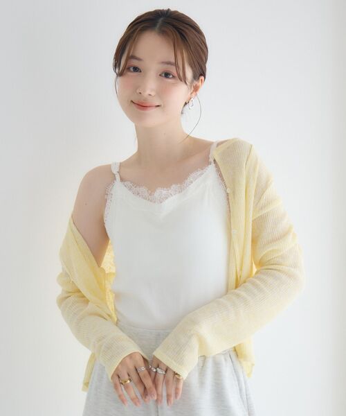 RETRO GIRL（レトロガール）の「【48H限定価格】レースドッキングカップ付キャミ（キャミソール・レディース・ブラック/オフホワイト・FREE）」の9枚目の写真