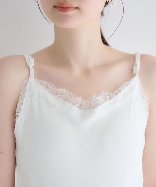 RETRO GIRL（レトロガール）の「【48H限定価格】レースドッキングカップ付キャミ（キャミソール・レディース・ブラック/オフホワイト・FREE）」の13枚目の写真