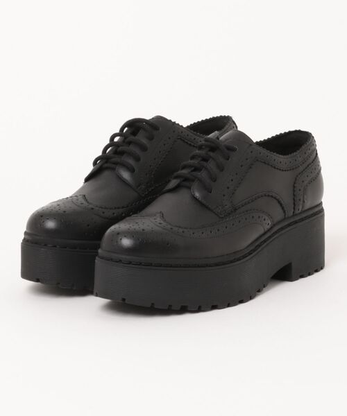 Jeffrey Campbell(ジェフリーキャンベル)の「厚底レースアップシューズ(ドレスシューズ・レディース・ブラック・37)」の1枚目の写真