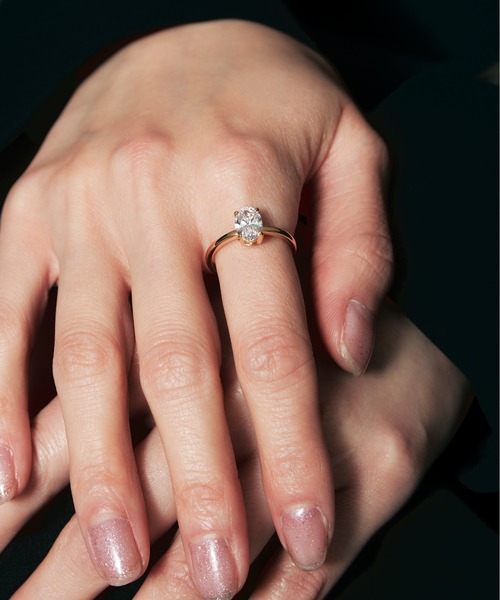 UNITED JEWELS(ユナイテッドジュエルズ)の「K18 ラボグロウンダイヤモンド リング(オーバル)(リング・レディース・イエローゴールド・13号)」の4枚目の写真