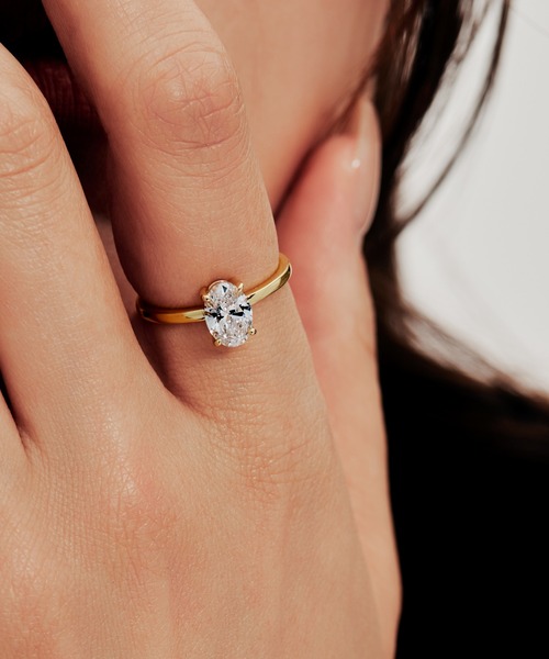 UNITED JEWELS(ユナイテッドジュエルズ)の「K18 ラボグロウンダイヤモンド リング(オーバル)(リング・レディース・イエローゴールド・13号)」の6枚目の写真