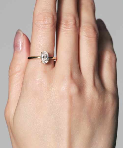 オーバル　リング　ラボグロウンダイヤモンド0.973ct K18 ラボグロウンダイヤモンド リング（オーバル）（リング）｜UNITED