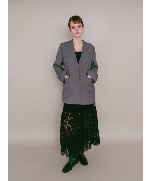 sahara(サハラ)の「【26AW PRE ORDER】Lace Switching Dress(ワンピース・レディース・ブラック/オフホワイト/ブラウン・FREE)」の16枚目の写真