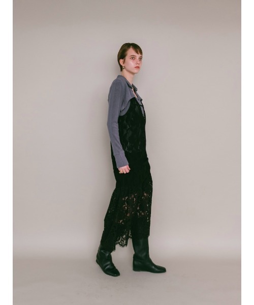 sahara(サハラ)の「【26AW PRE ORDER】Lace Switching Dress(ワンピース・レディース・ブラック/オフホワイト/ブラウン・FREE)」の5枚目の写真