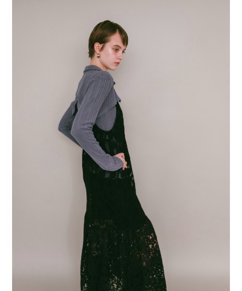 sahara(サハラ)の「【26AW PRE ORDER】Lace Switching Dress(ワンピース・レディース・ブラック/オフホワイト/ブラウン・FREE)」の8枚目の写真