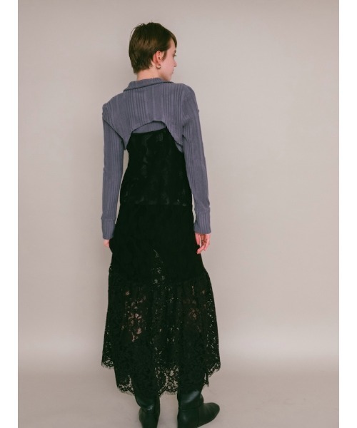 sahara(サハラ)の「【26AW PRE ORDER】Lace Switching Dress(ワンピース・レディース・ブラック/オフホワイト/ブラウン・FREE)」の11枚目の写真
