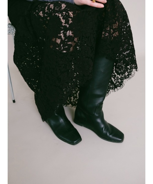 sahara(サハラ)の「【26AW PRE ORDER】Lace Switching Dress(ワンピース・レディース・ブラック/オフホワイト/ブラウン・FREE)」の13枚目の写真