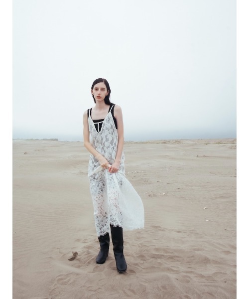 sahara(サハラ)の「【26AW PRE ORDER】Lace Switching Dress(ワンピース・レディース・ブラック/オフホワイト/ブラウン・FREE)」の17枚目の写真