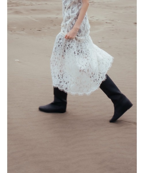 sahara(サハラ)の「【26AW PRE ORDER】Lace Switching Dress(ワンピース・レディース・ブラック/オフホワイト/ブラウン・FREE)」の20枚目の写真