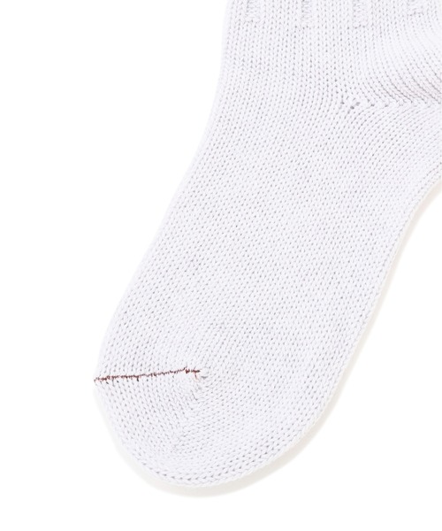 MHL.(エムエイチエル)の「TIPPED COTTON RIB SOCK(ソックス/靴下・レディース・ベージュ/グレー/アイボリー・FREE)」の6枚目の写真