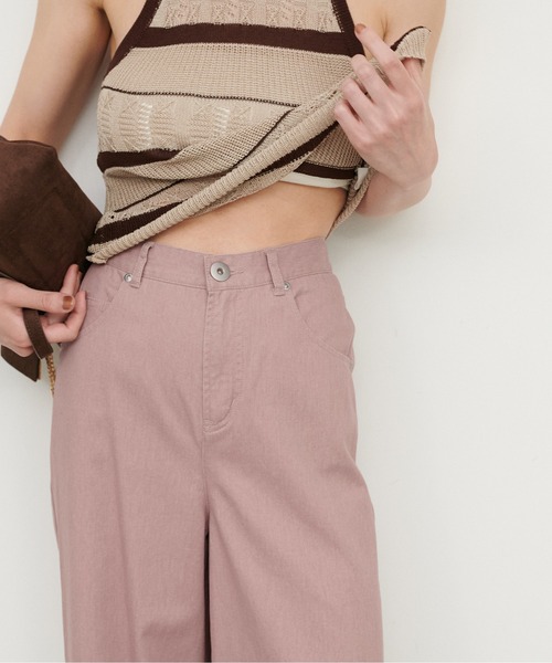LARUTA（ラルータ）の「【LARUTA】ワイドバギーパンツ（その他パンツ・レディース・ピンク/ライトベージュ・MEDIUM/LARGE）」の8枚目の写真