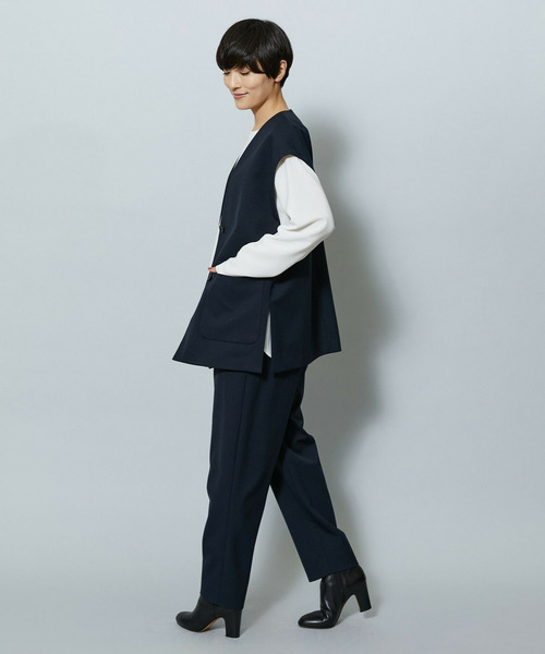 MOGA(モガ)の「強撚2WAYプルオーバーブラウス(シャツ/ブラウス・レディース・チャコールグレー/ブラック/オフホワイト・3/2)」の6枚目の写真