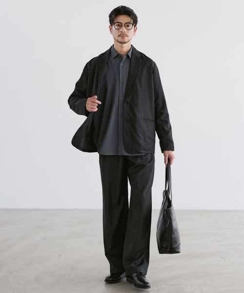 LIL VENDARS(リルヴェンダース)の「Buyer's Select /【セットアップ 2点セット】【防シワ】ウール混シングルテーラードジャケット+2タックストレートパンツ(セットアップ・メンズ・ブラック/チャコール/ブラウン・L/M/S/XL)」の16枚目の写真