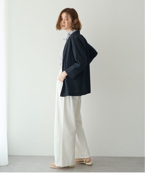 YECCA VECCA(イェッカヴェッカ)の「【UVカット】リネンライクジャケット(テーラードジャケット・レディース・ライトグレー/ネイビー/ブラウン・FREE)」の20枚目の写真