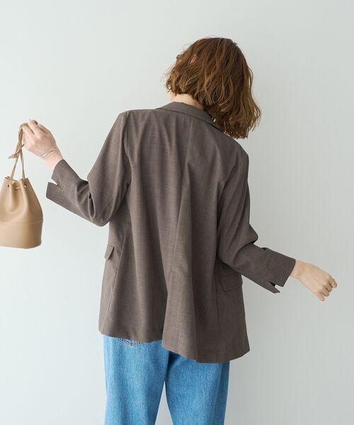 YECCA VECCA(イェッカヴェッカ)の「【UVカット】リネンライクジャケット(テーラードジャケット・レディース・ライトグレー/ネイビー/ブラウン・FREE)」の15枚目の写真