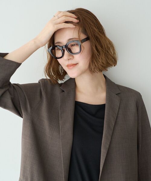 YECCA VECCA(イェッカヴェッカ)の「【UVカット】リネンライクジャケット(テーラードジャケット・レディース・ライトグレー/ネイビー/ブラウン・FREE)」の4枚目の写真