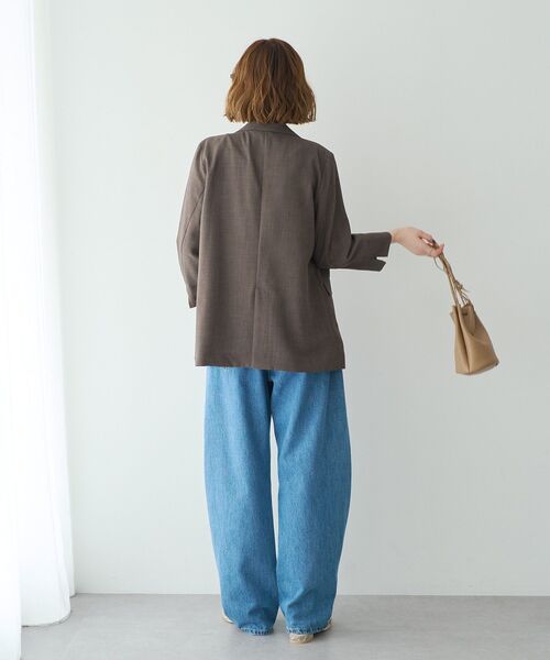 YECCA VECCA(イェッカヴェッカ)の「【UVカット】リネンライクジャケット(テーラードジャケット・レディース・ライトグレー/ネイビー/ブラウン・FREE)」の12枚目の写真