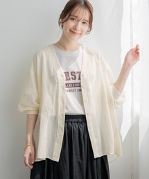 【GOOD PRICE】シアーVネックシャツカーディガン