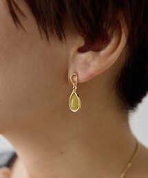 カラー雫ドロップピアス