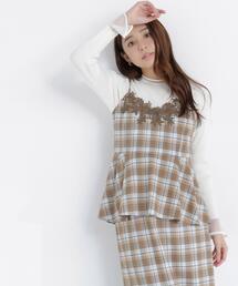 NATURAL BEAUTY BASIC | ケミカルレースキャミ&スカート(セットアップ)