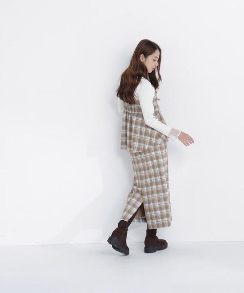 NATURAL BEAUTY BASIC(ナチュラルビューティーベーシック)の「ケミカルレースキャミ&スカート(セットアップ・レディース・ブラウン系その他/ベージュ系その他・フリ-)」の6枚目の写真