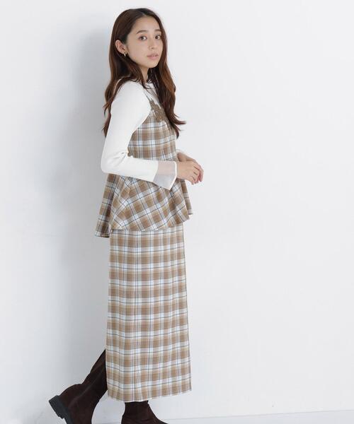 NATURAL BEAUTY BASIC(ナチュラルビューティーベーシック)の「ケミカルレースキャミ&スカート(セットアップ・レディース・ブラウン系その他/ベージュ系その他・フリ-)」の9枚目の写真