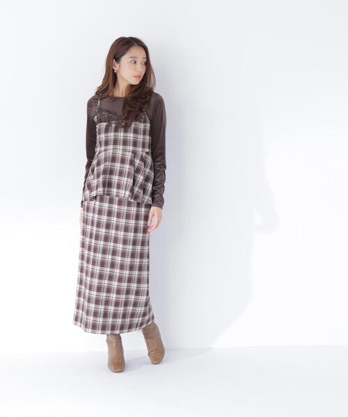 NATURAL BEAUTY BASIC(ナチュラルビューティーベーシック)の「ケミカルレースキャミ&スカート(セットアップ・レディース・ブラウン系その他/ベージュ系その他・フリ-)」の20枚目の写真